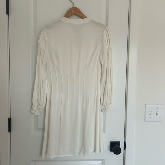 NWT Frame Denim White Long Sleeve Dress Button Detailing XS - Picture 7 of 7